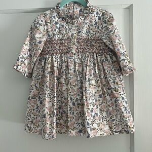 La Coqueta Smocked Long Sleeve Dress